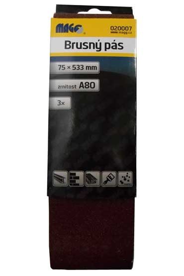 Brusný pás 75x533 zr. 40 bal. 3 ks Magg č. 020005