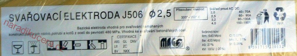 Elektrody MAGG bazické J506/2,0  -  2,5 kg