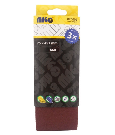 Brusný pás 75x457 zr. 120 bal. 3 ks Magg č. 020004