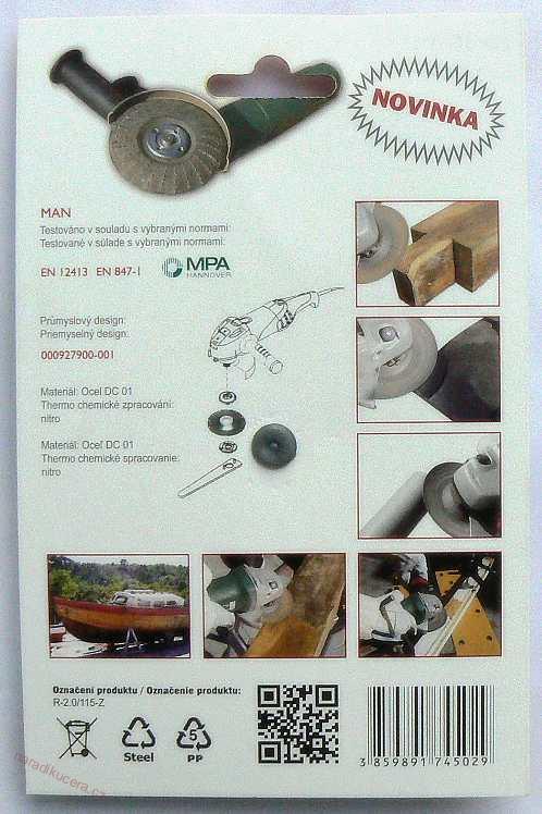 ROTO - Rotační rašple 115x22,2mm - 2,5mm - čepel hrubá