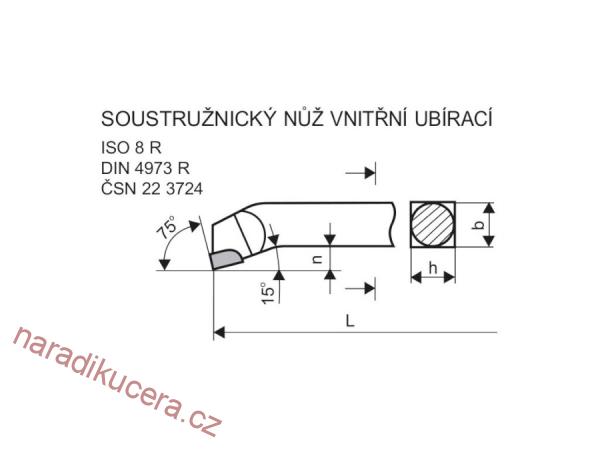 Soustružnický nůž vnitřní ubírací 22 3724  16x16 S30