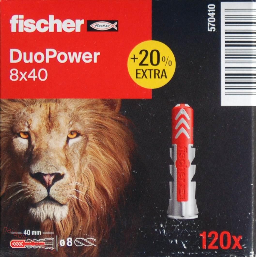 Hmoždinka DUOPOWER 8x40 fischer 120 ks č. 570410
