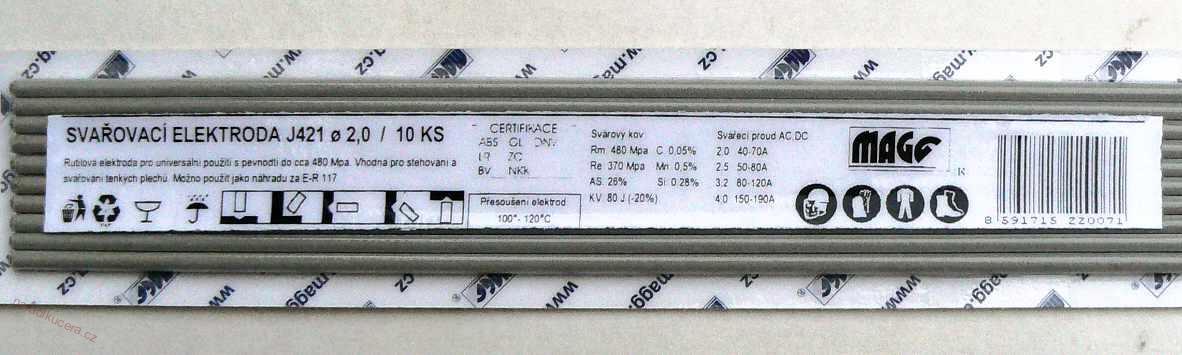 Elektrody r.J421/2.0/10ks