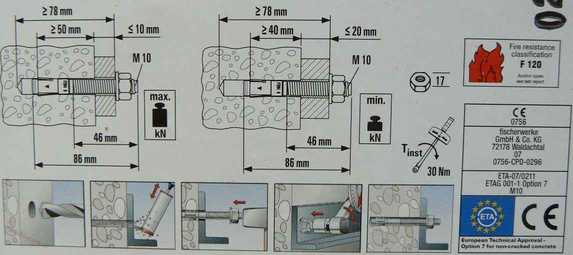 Fischer svorníková kotva FBN II  10/10 (10x86)  č.40827