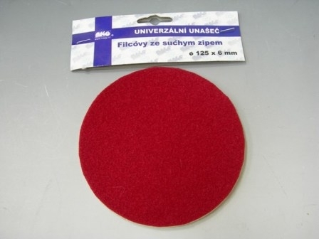 Leštící kotouč 125x6 mm filcový se suchým zipem č. BL9330125