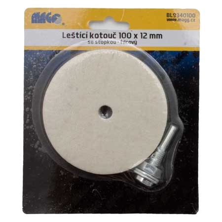 Leštící kotouč 100x12mm stopka filc č. BL9340100