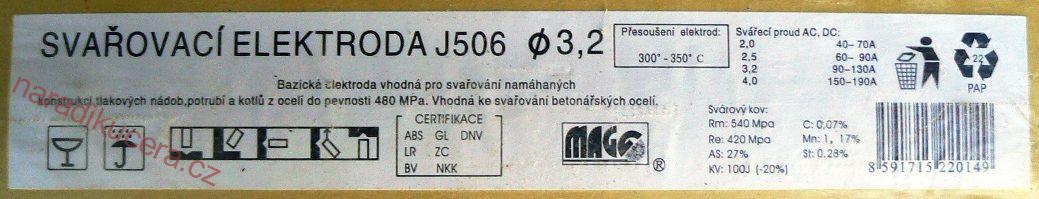 Elektrody MAGG bazické J506/3,2  -  5,0 kg