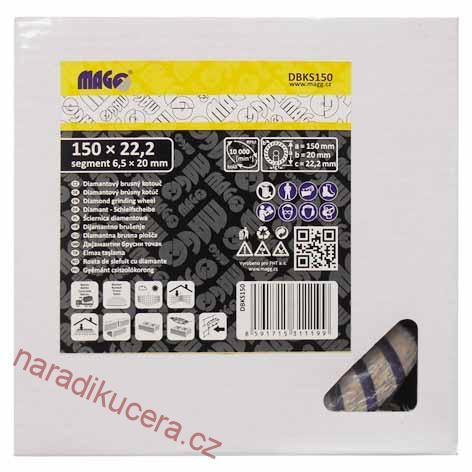 Diamant. kot. brusný  DBKS150    150x22,2mm   velký segment