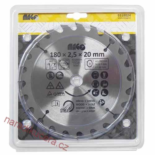 Pilový kotouč Magg 180x2,5x20  24z č.9318024 sš.
