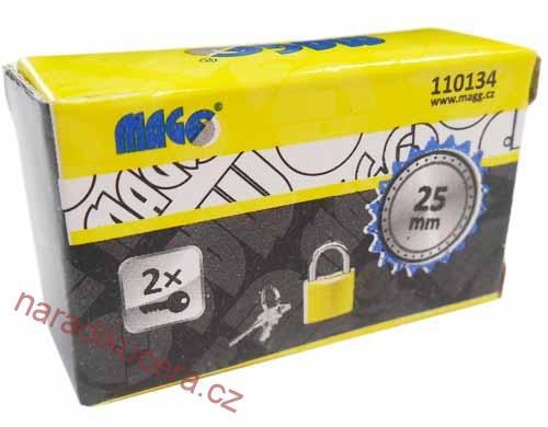 Visací zámek 25mm - zlatý  Magg