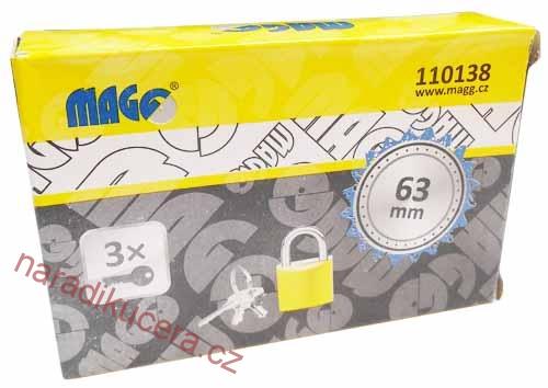Visací zámek 63mm - zlatý  Magg