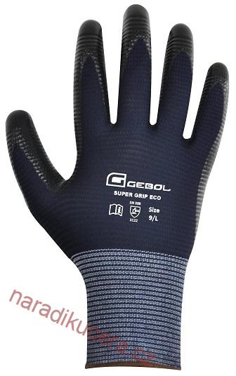 Pracovní montážnické rukavice SUPER GRIP ECO velikost 10 - blistr