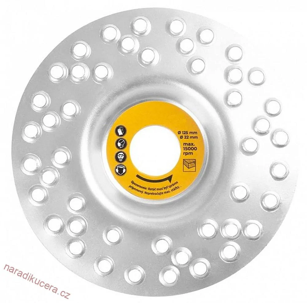 Kotouč brusný na dřevo, s otvory 125 mm