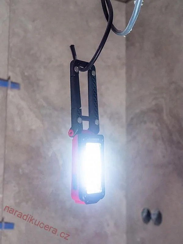 LED svítilna Worklight MWL539, 100+250lm, COB 200lm, 2200mAh, magnet, USB nabíjení