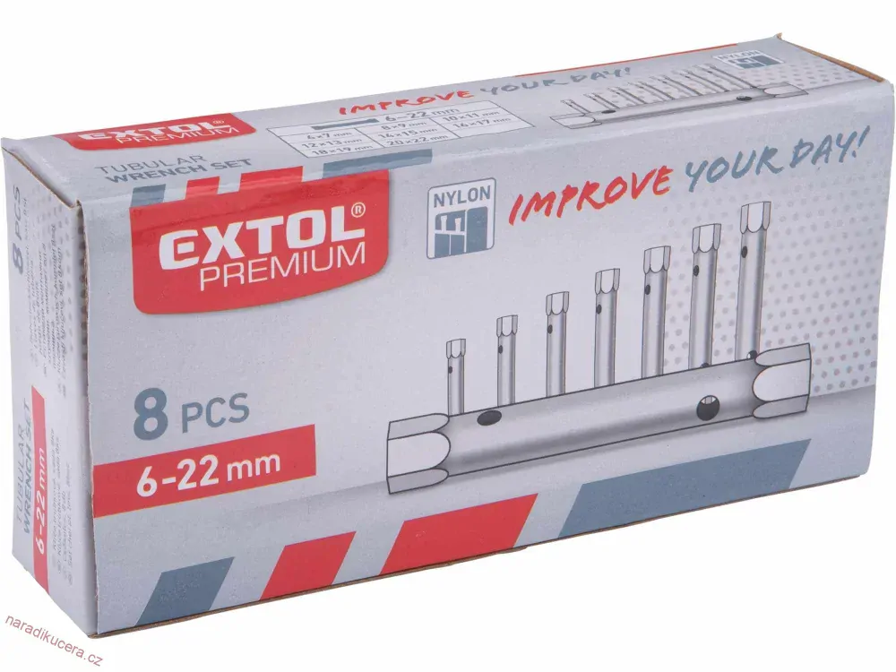 Sada trubkových klíčů Extol Premium  8 ks   č. 8816370