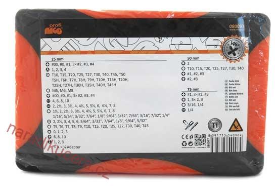 Sada bitů 146 ks s držákem a adaptérem Magg č. 080097
