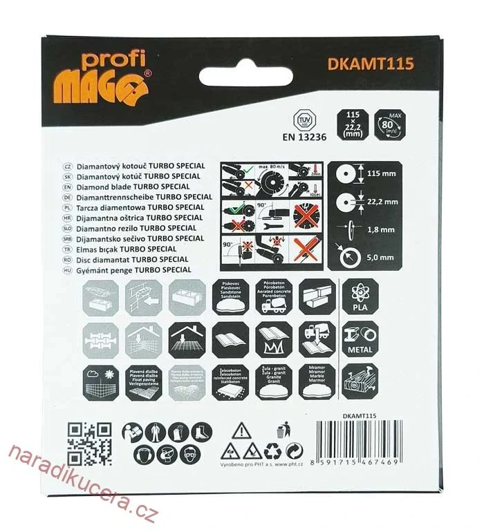 MAGG Profi - Diamantový kotouč TURBO SPECIAL 115x22,2mm
