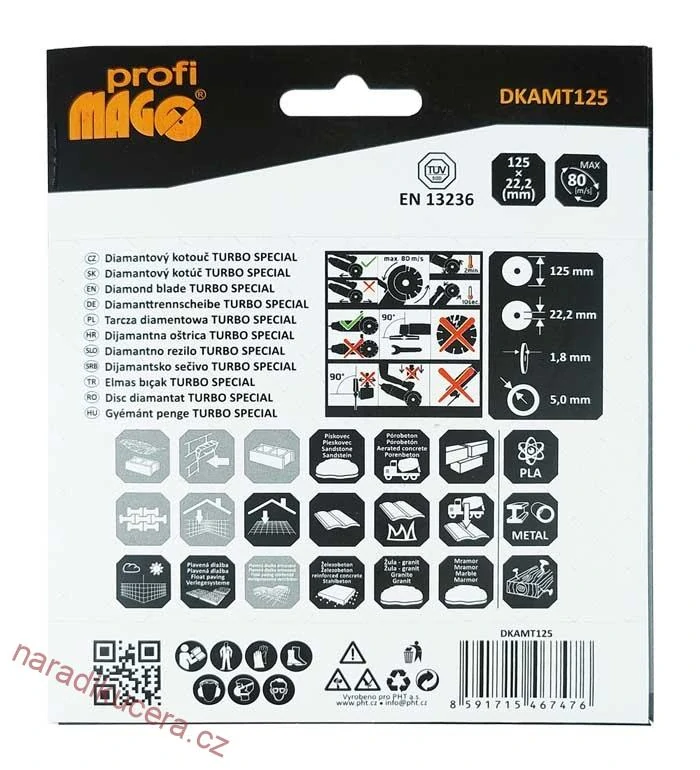 MAGG Profi - Diamantový kotouč TURBO SPECIAL 125x22,2mm