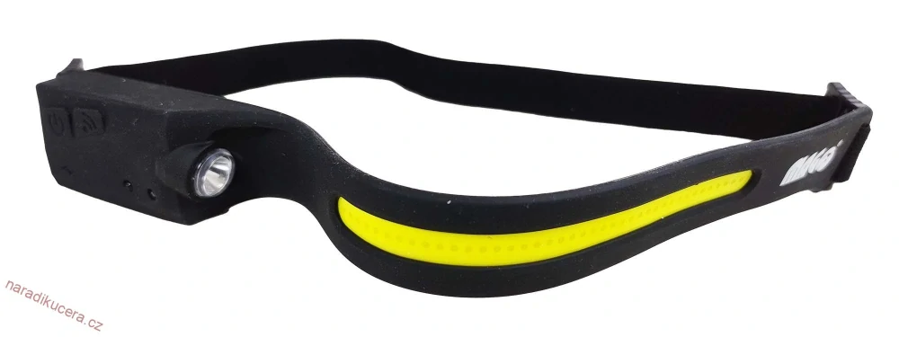 LED čelová svítilna 3W + 5W, 90 + 300 lm, Li-ion