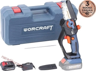 Aku mini řetězová pila Worcraft Home CHS-S20LiCM ShareSYS, 4", 20V Li-ion, SET v kufru